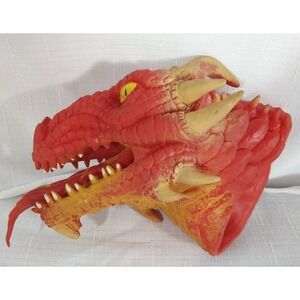 Schylling Fire-breathing RED Dragon Soft Stretchy Rubber Hand Puppet 6"